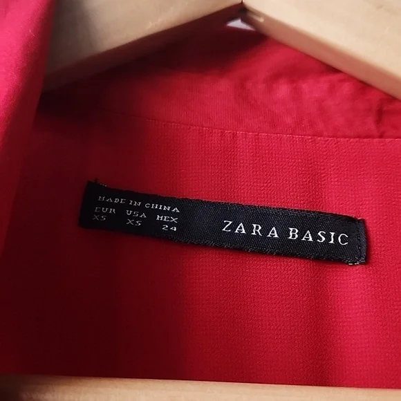 Zara Faux Wrap Tie Flowy Collared Tank Dress - Picture 2 of 6